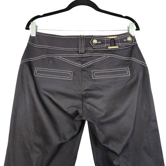 Cache Womens Vintage Cropped Pants Size 6 Black Y2K Grunge Streetwear - Picture 6 of 13